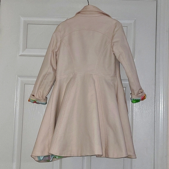 Ted Baker Girls Pink Flared Trench Coat - Picture 4 of 8